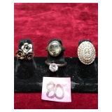 Sterling Silver Vintage Mixed Fashion Ring...