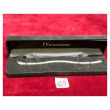 Diamonique 14K Gold Marquise Tennis Bracelet