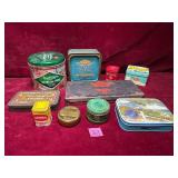 Collection of Ten Vintage Advertising Tins