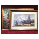 Framed Landscape and Garden Gazebo Art Print Lot