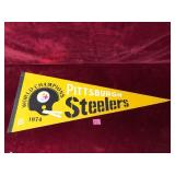1974 Pittsburgh Steelers World Champions Pennant