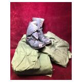 WWII US Army Combat Boots and M-1943 Field Hood