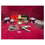 Vintage Metalware Collectibles and Desk Decor Lot