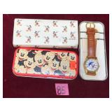 Vintage Disney Mickey Mouse Moon Phase Watch...