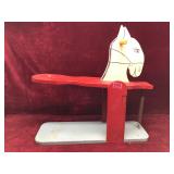 Vintage Painted Wooden Spring Rocking Horse Toy