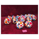 Polka Dot Tin Toy Chimes and Bells Lot