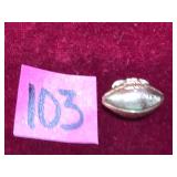 Vintage 10K Gold PHS Football Charm Pendant