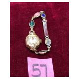 10K RGP Vintage Bulova Ladies Scarab Watch