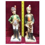 Two Vintage Japanese Porcelain Military Statues