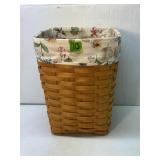 Longaberger 1997 Waste Basket with Liner