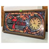 Vintage 1982 Seagrams 7 and Coke Bar Clock Sign