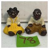 Vintage Painted Miniature Cast Iron Children Lot
