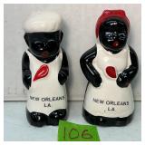Vintage New Orleans Chef & Maid Shaker Set