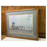 Large Framed Amish Country Lithograph Print