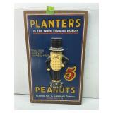 Vintage Planters Peanuts Wood Advertising Sign
