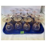 Vintage Pink American Sweetheart Goblets Lot
