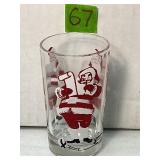 Rare Vintage Santa Checking List Juice Glass