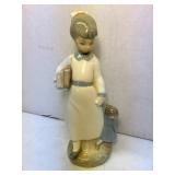 Vintage Zaphir Girl with Books & Doll Figurine