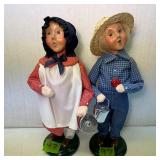 Two Vintage Byers Choice American Heritage Dolls