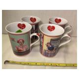 Danbury Mint I Love Lucy Porcelain Mugs Set