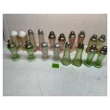 Vintage Depression Glass Salt Pepper Shaker Lot