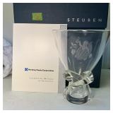 Steuben Hershey Centennial Crystal Spiral Vase