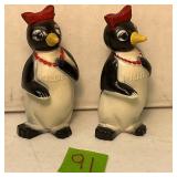Two Vintage F&F Mold Millie Penguin Shakers