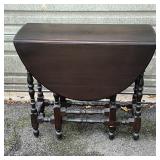 Antique Jacobean Style Gateleg Drop Leaf Table