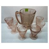 Jeannette Pink Cherry Blossom Depression Glass Set