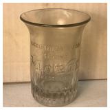 Antique Moxie Soda Fountain Embossed Ad Glass