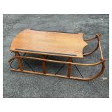 Solid Oak Vintage Sleigh Coffee Table