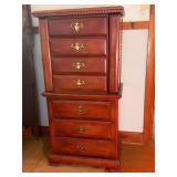 Traditional Cherry 7 Drawer Jewelry Armoire