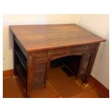 Antique Mission Oak Desk with Cane Panels