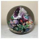 Large Art Glass Coral Reef Magnum Paperweight