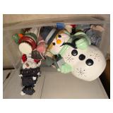 Large Christmas Snowman Holiday Decor Totes