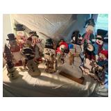 Christmas Wooden Snowman Holiday Decor Lot