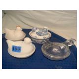 Four Assorted Hen on Nest Covered Dishes