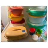 Vintage Tupperware Colorful Bowls and Servware Lot
