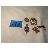 Vintage Scholastic and Civic Pin Five Piece Lot