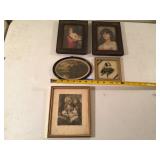 Antique and Vintage Framed Prints Assortment