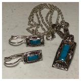 Vintage Southwestern Style Faux Turquoise Jewelry
