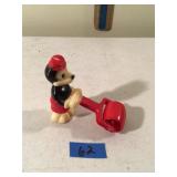 Vintage Marx Mickey Mouse Lawn Roller Ramp Walker