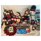 Christmas Snowman Santa and Nutcracker Decor Lot