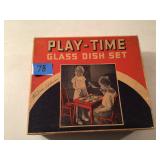 Vintage Akro Agate Play-Time Glass Dish Set