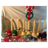 Vintage Christmas Decor and Candle Light Lot