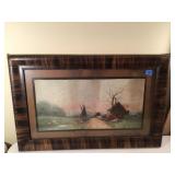 Antique National Art Co Country Landscape Print