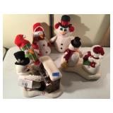 Hallmark Musical Plush Snowman Holiday Lot
