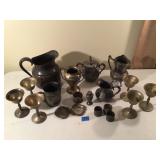 Vintage Silver Plate and Pewter Hollowware Lot