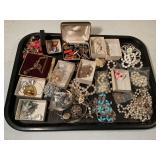 Vintage Estate Costume Jewelry Estate Tray Lot