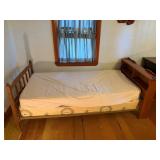 Vintage Twin Bed with Bookcase Headboard